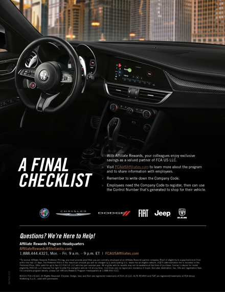 Fca Affiliate Rewards