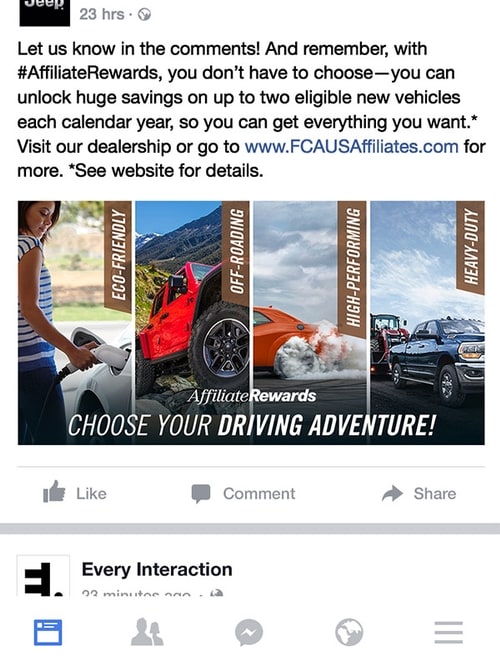 FCA Affiliate Rewards